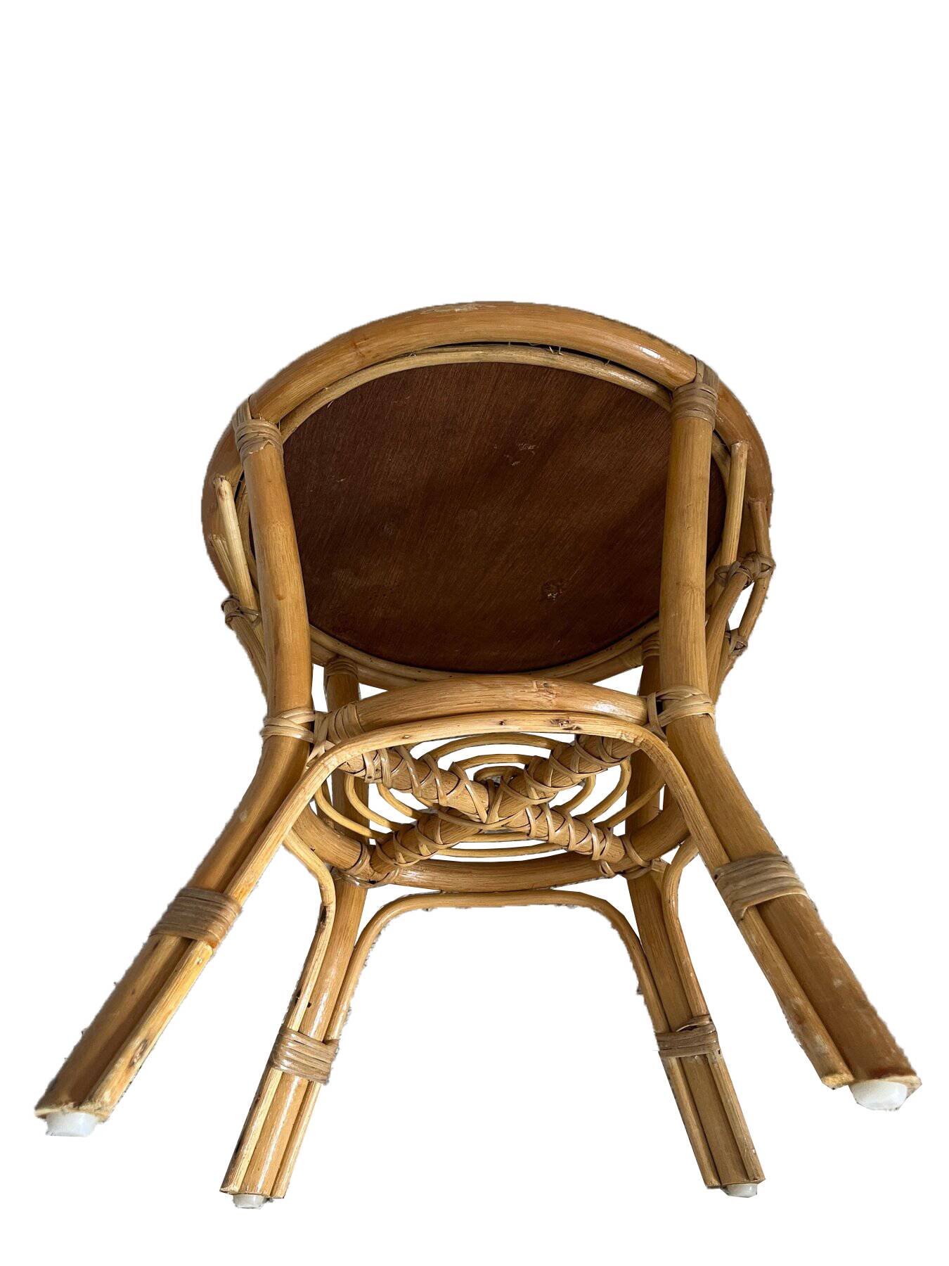 Rattan coffee table, bamboo