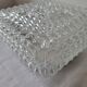Square molded glass ceiling light "diamond point"