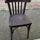 set of 6 Viennese chairs curved wood restaurant Paris bistro Fischel 1960