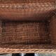 Old braided wicker trunk