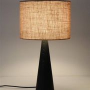 Rare black Theodor Skjøde Knudsen table lamp / Skjern / Mid-century Danish modern design / 1960s / 1970s