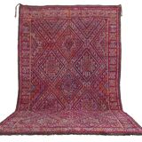 Vintage Moroccan Rug 203 x 340 cm - Moroccan Rug Purple - Berber rug Old