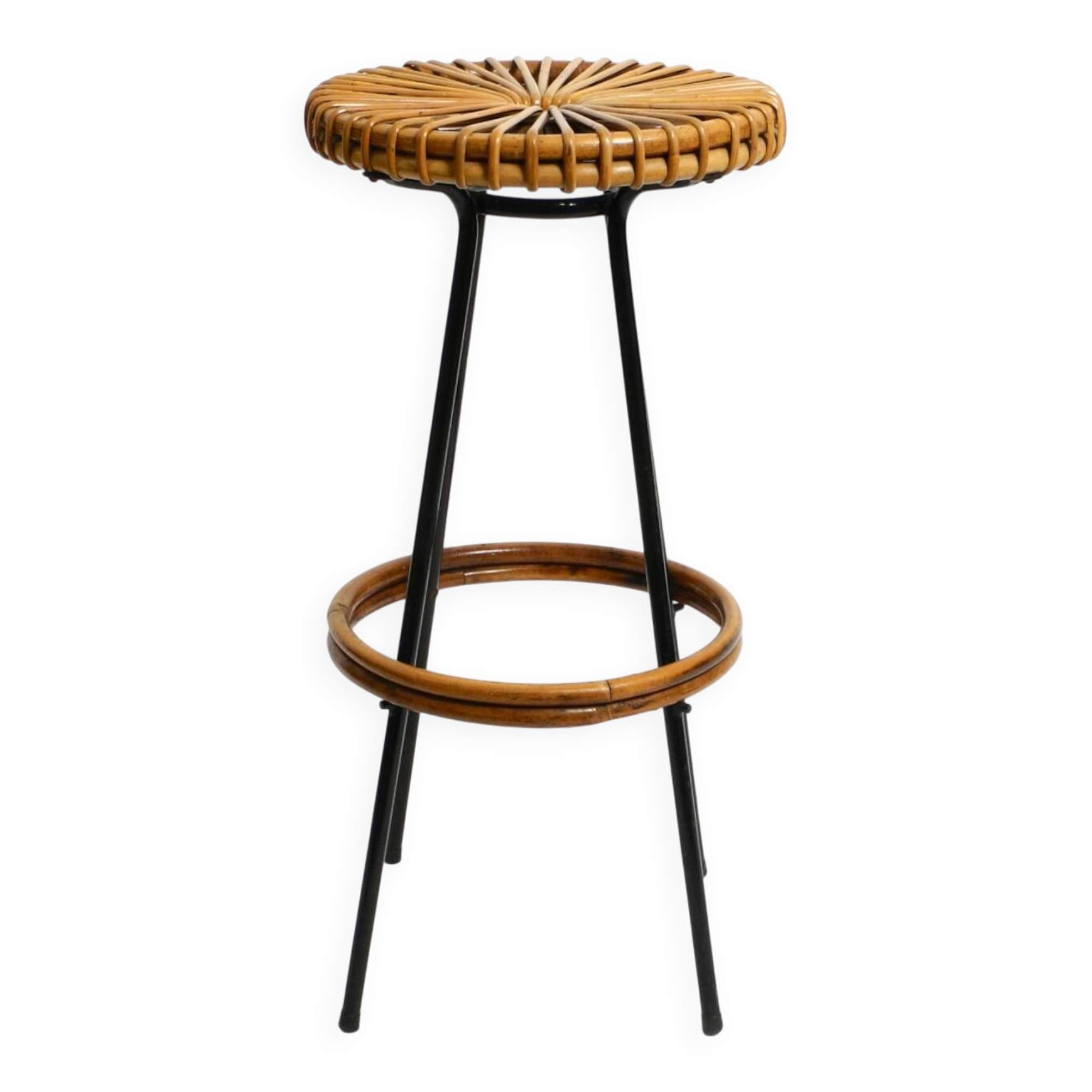 1960s bamboo bar stool by dirk van sliedregt for rohé noordwolde netherland