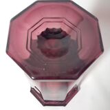 Large art deco vase in amethyst glass from luxval - val saint lambert