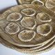 Six oyster plates earthenware with matte enamel, 50s