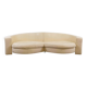 BRETZ Eves Island Creme, 4-Seater Sofa in Leather