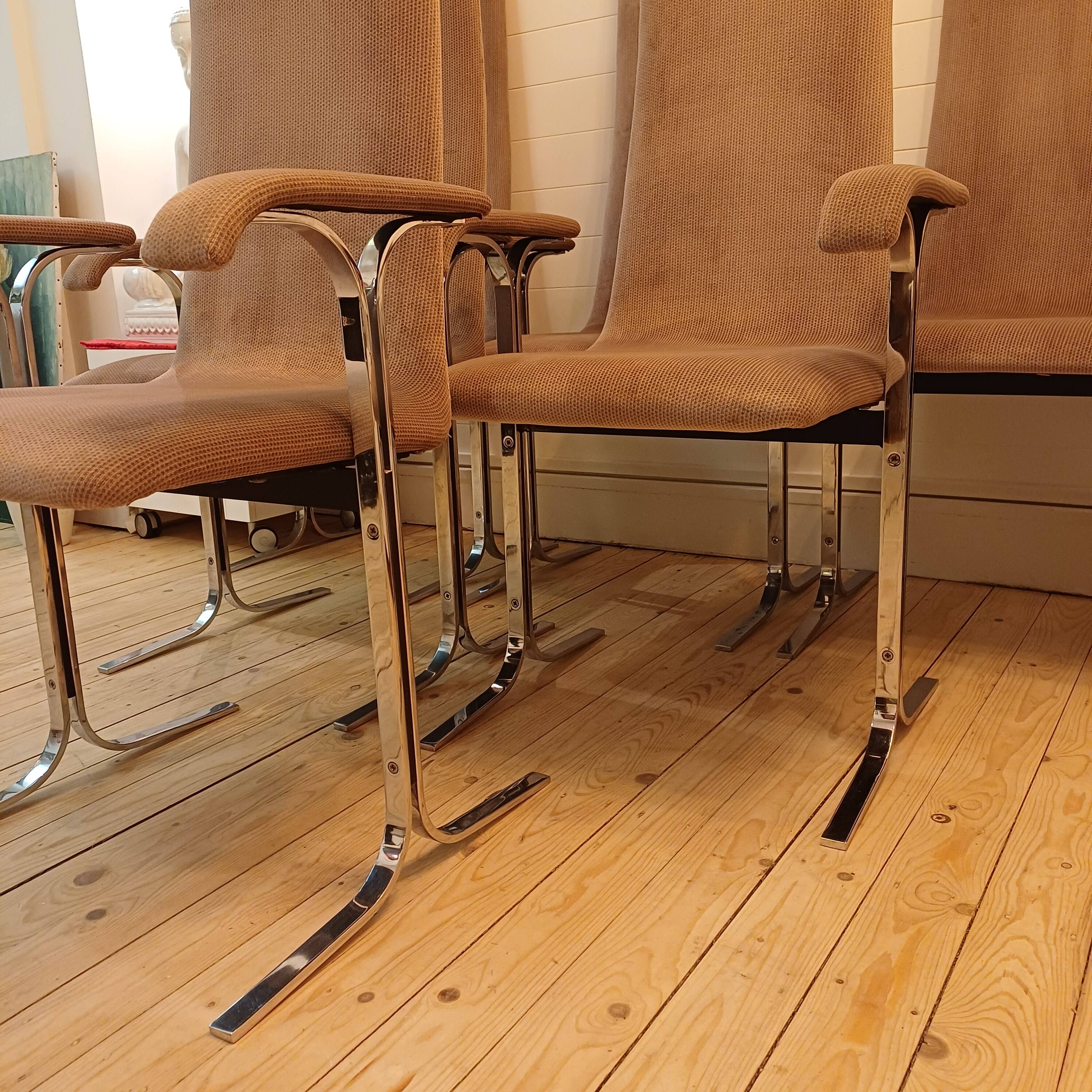Six Pieff chairs, England, 1970s.