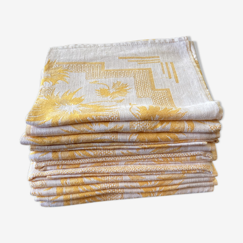 Set of eleven vintage cotton /linen napkins