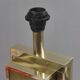Philippe Cheverny large brass lamp with eglomisé glass, France 1970s