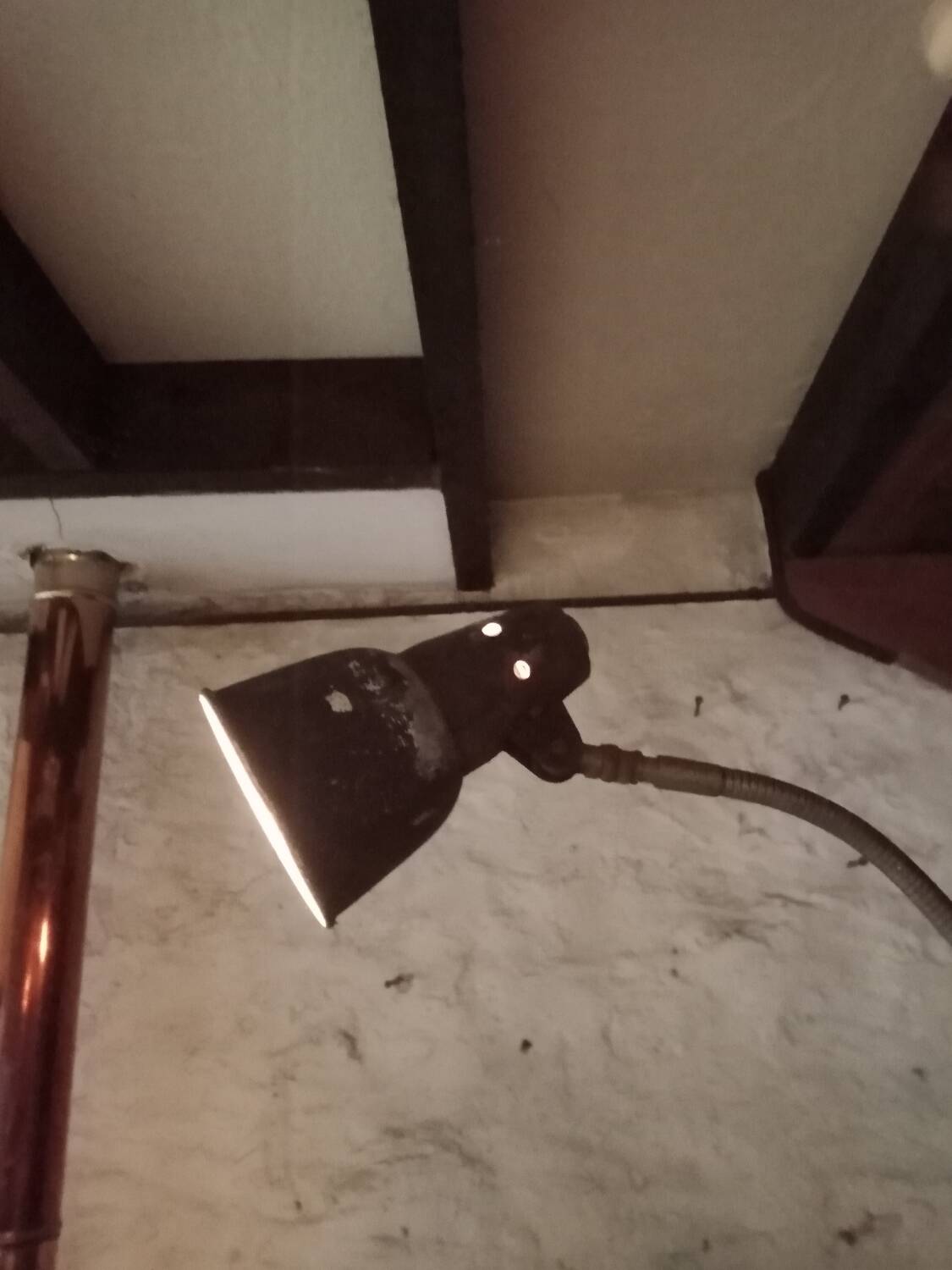 Industrial black metal lamp