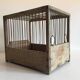 Old bird cage in wood and steel
