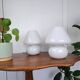 Paire de lampe de chevet champignon en verre soufflé Murano vintage