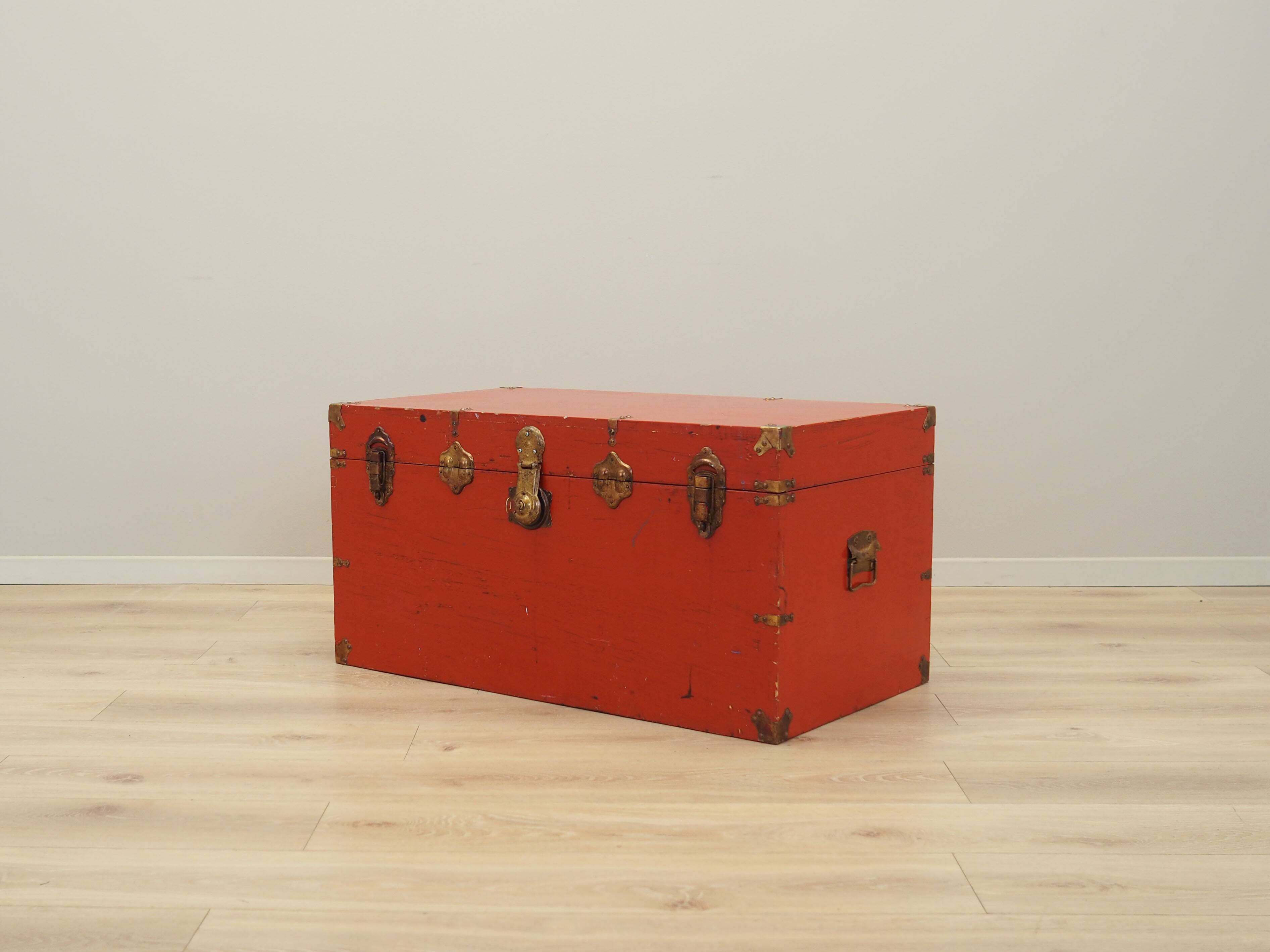 Red chest, Scandinavian design, 1950s
