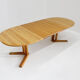 Vintage Dyrlund Danish oval extendable dining table 1960s