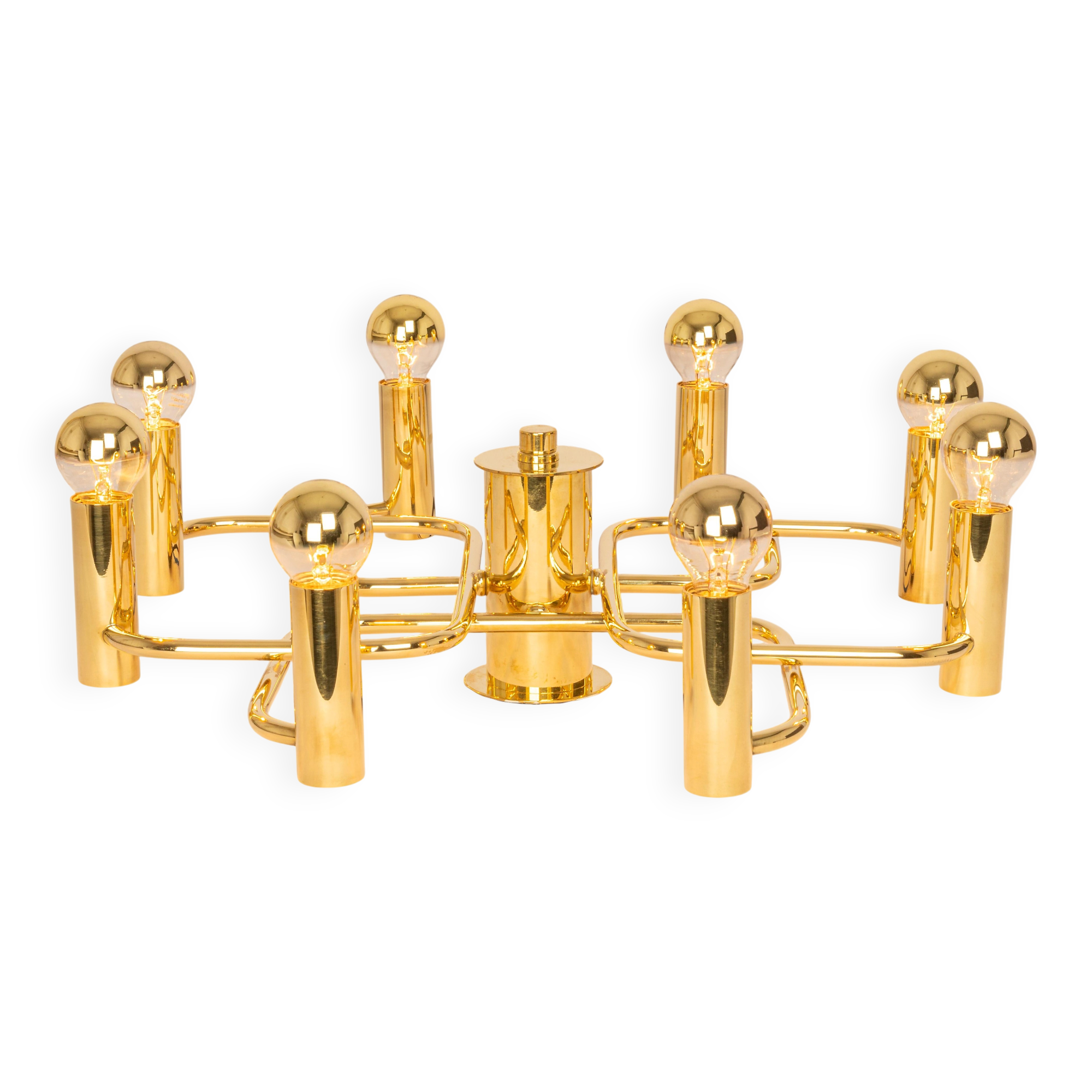 Magnificent mid-century chandelier in the Sciolari style, 1970s.