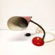 Lampe de table rouge italienne du milieu du siècle, années 1950