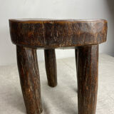 Lobi stool, made of solid wood, unique piece