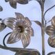 Paire de chandeliers laiton bronze décor floral