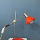 Mid-century red desk lamp