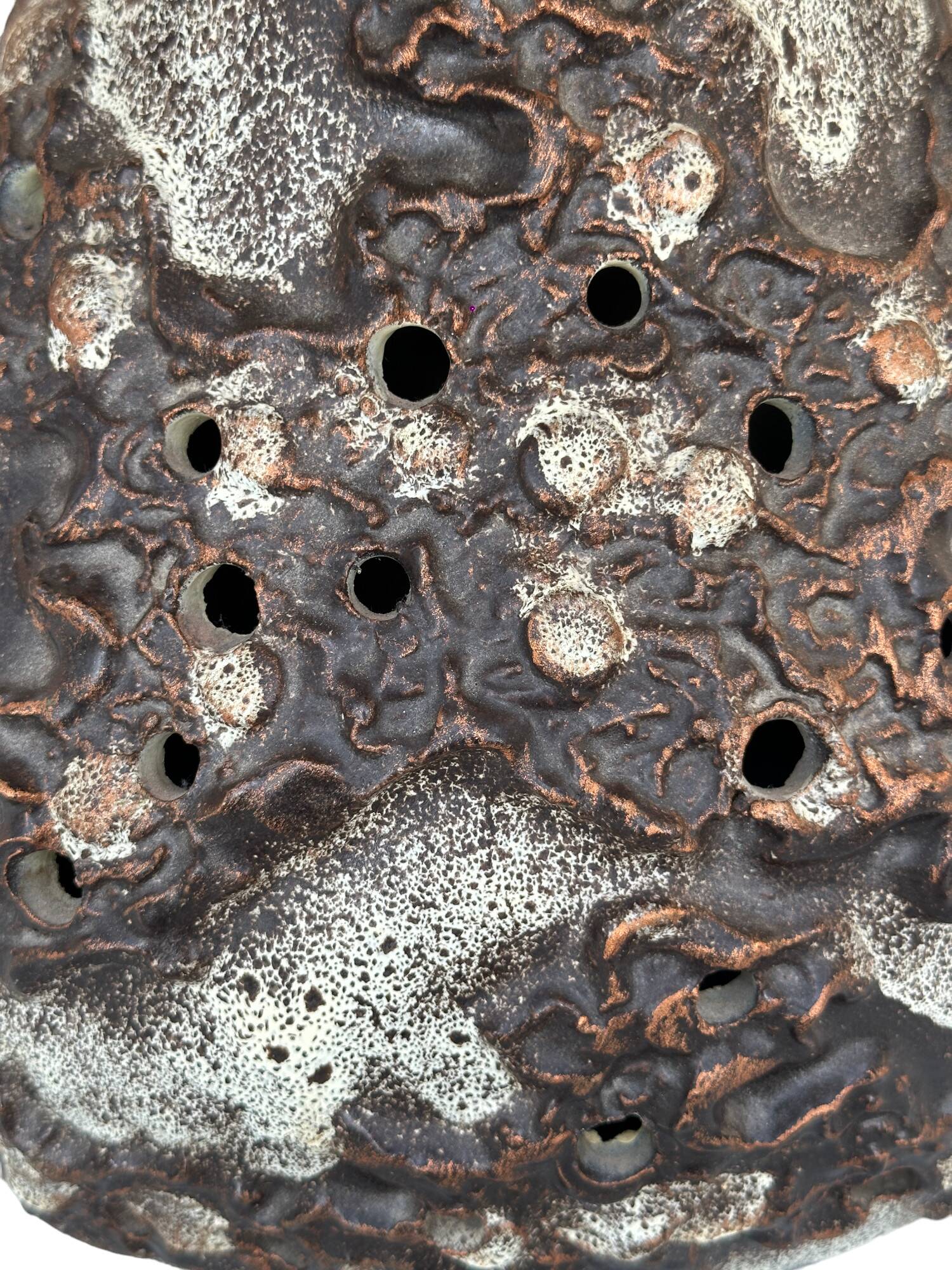 Large Brown Fat Lava Ceramic Floor Lamp by Richard Essig, 1960s, Germany