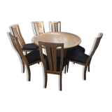 Skovby SM32 expanding dining table + 6 chairs