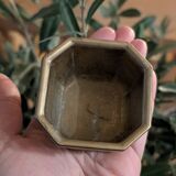 Antique brass candlestick – octagonal shape – circa 1920–1950