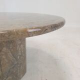 Round Italian Marble Coffee Table, 1980's