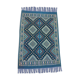 Blue carpet Kilim handmade 58x85cm