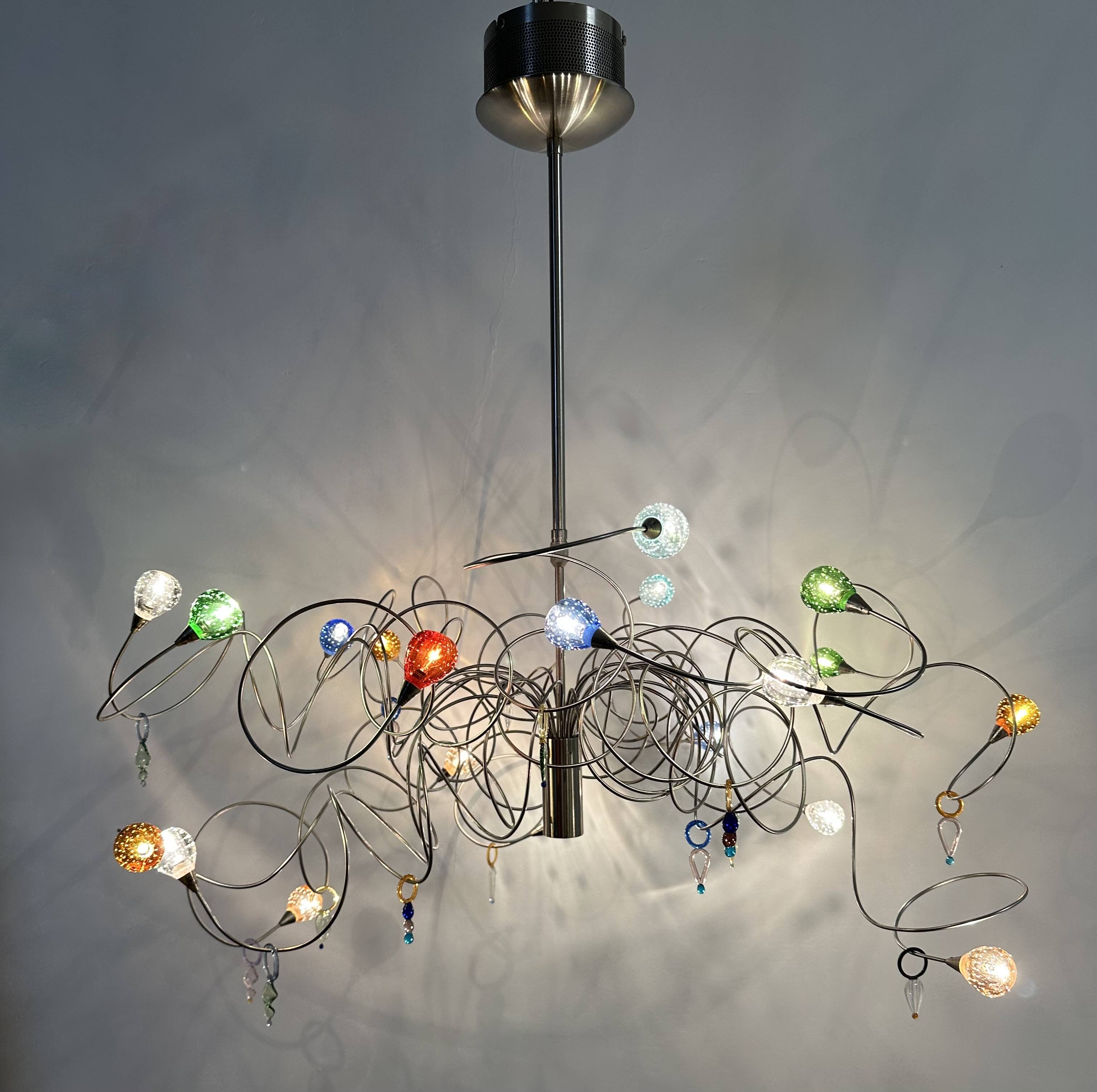 Harco Loor style Strawberry design hanging lamp , 1990’s