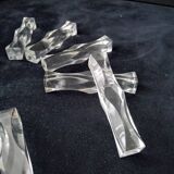 Box of 12 knife holders in Plexiglass