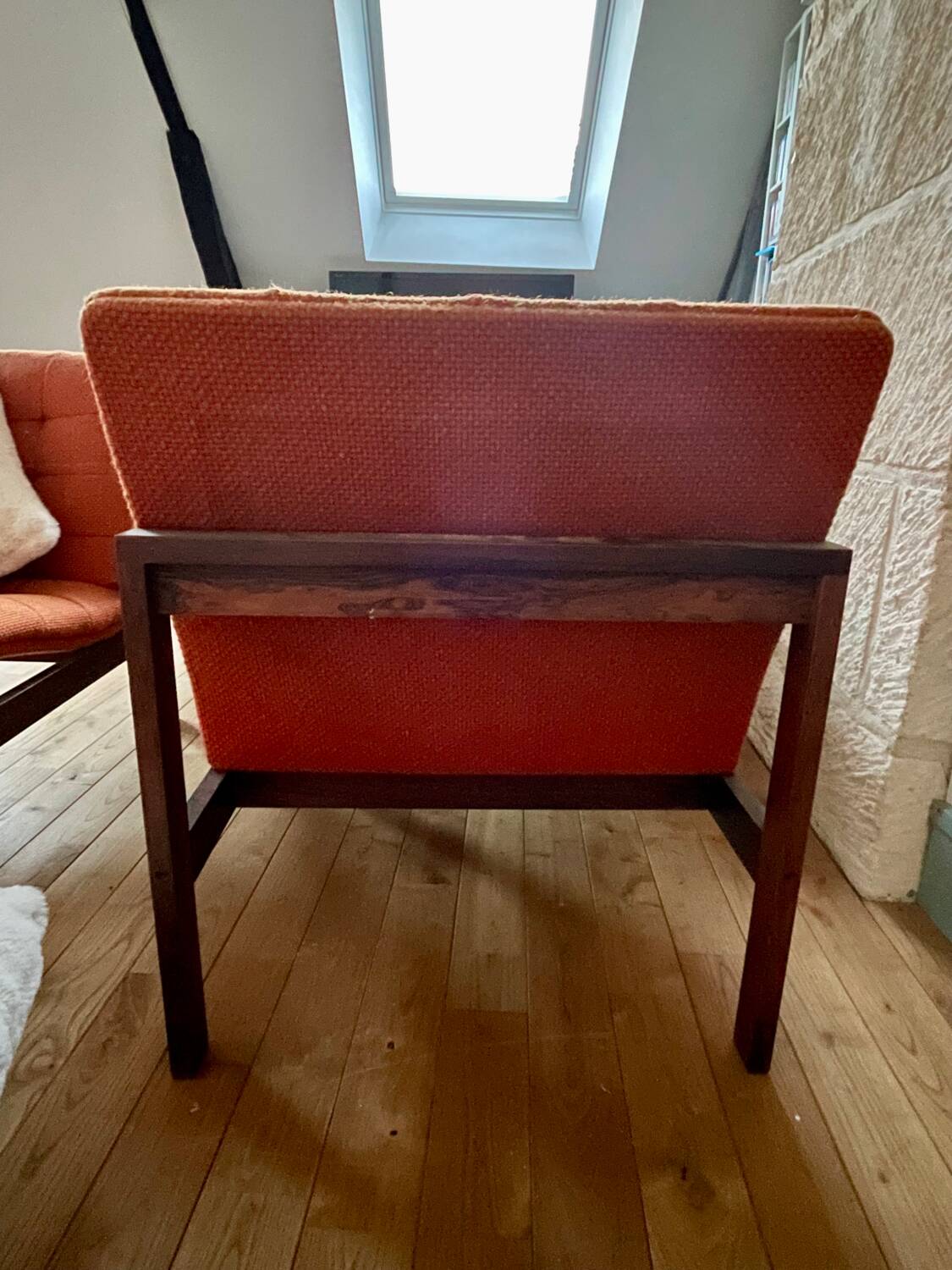 Paire chauffeuses scandinaves vintage