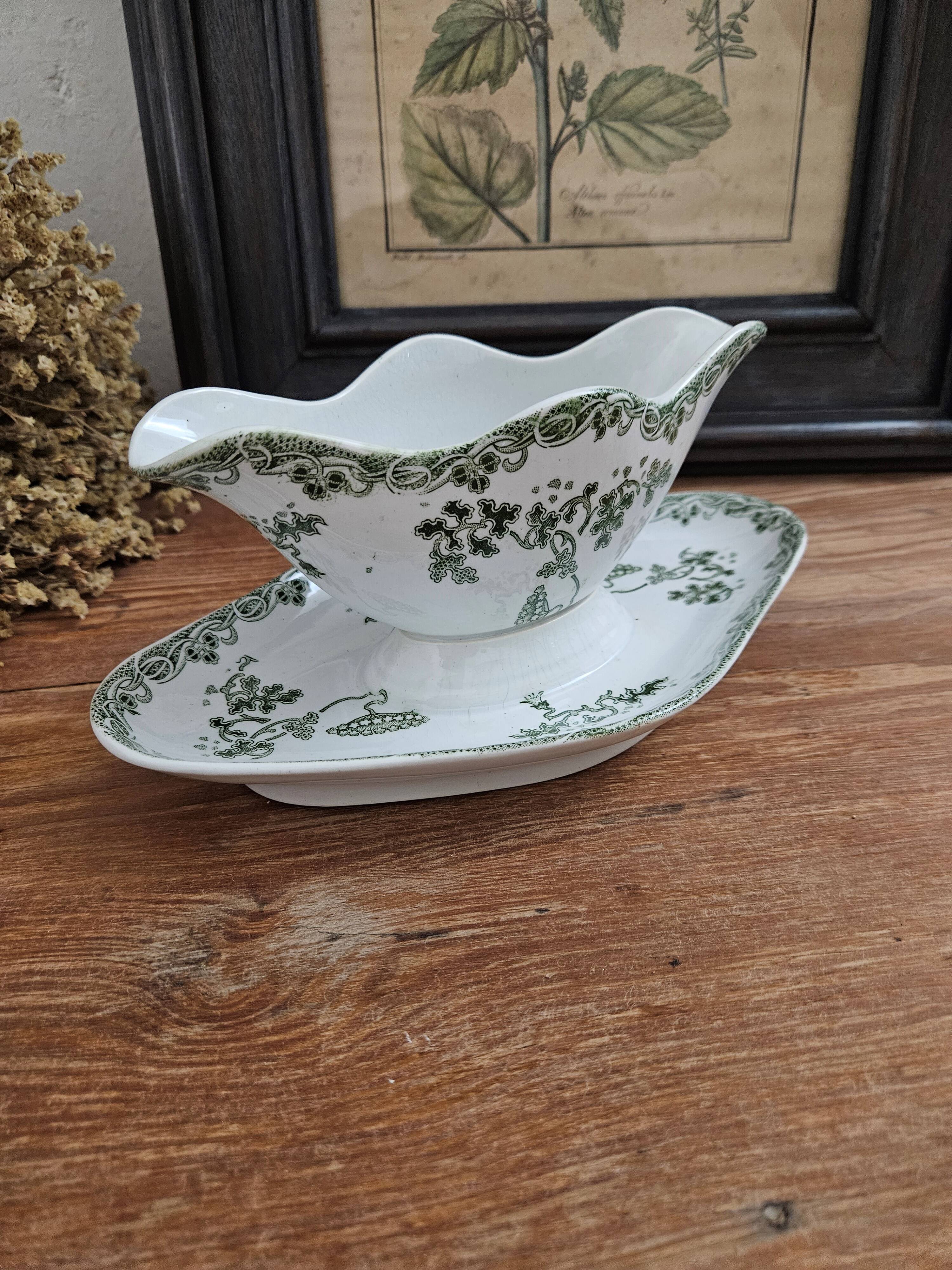 Saucière en Faïence de St Amand & Hamage - Vaisselle Ancienne