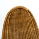 Chaise longue en rotin sculptural italienne