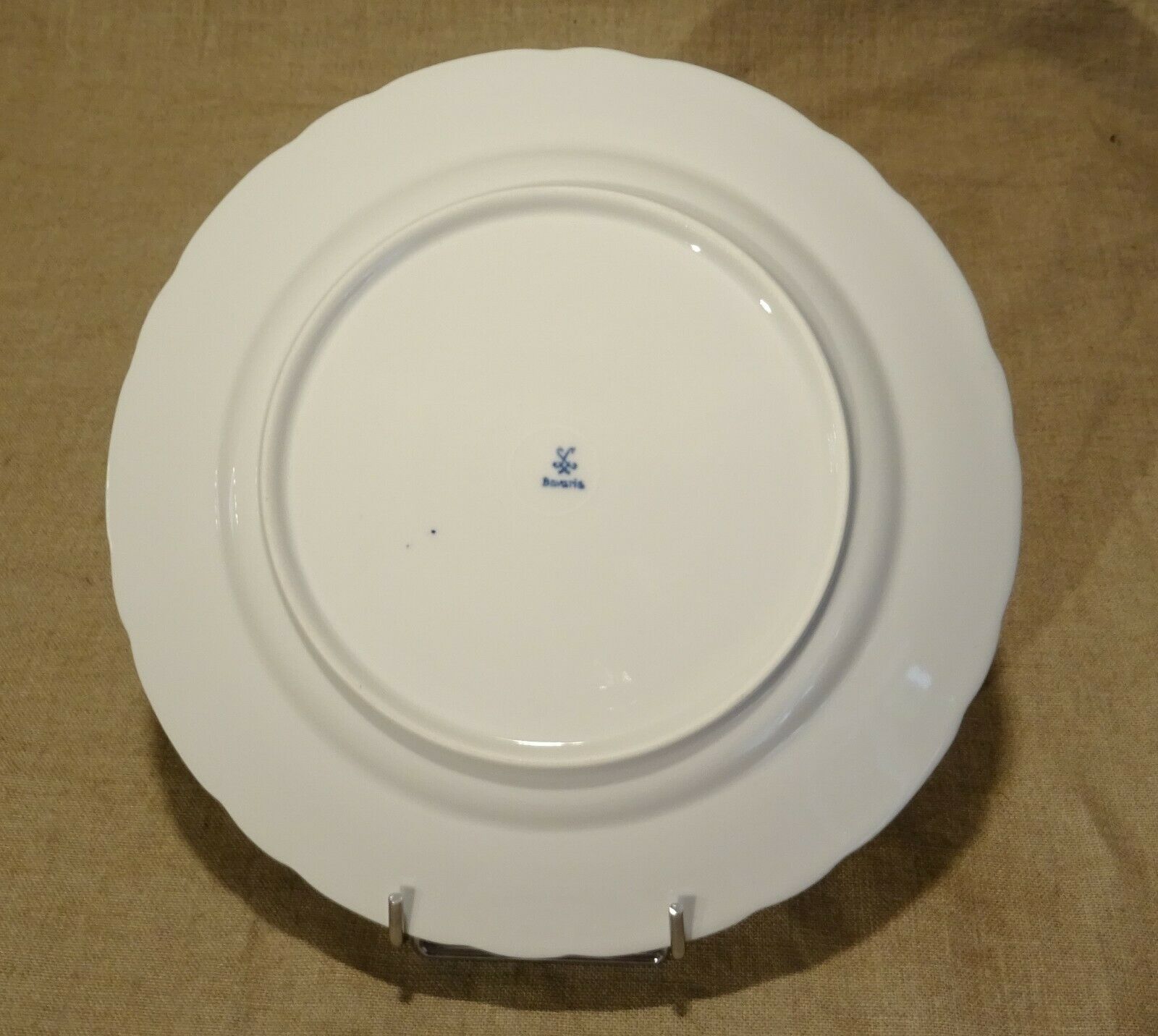 Set of 6 plates porcelain Bavaria décor pink cobalt blue flowers