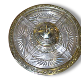 Display with compartments in glass