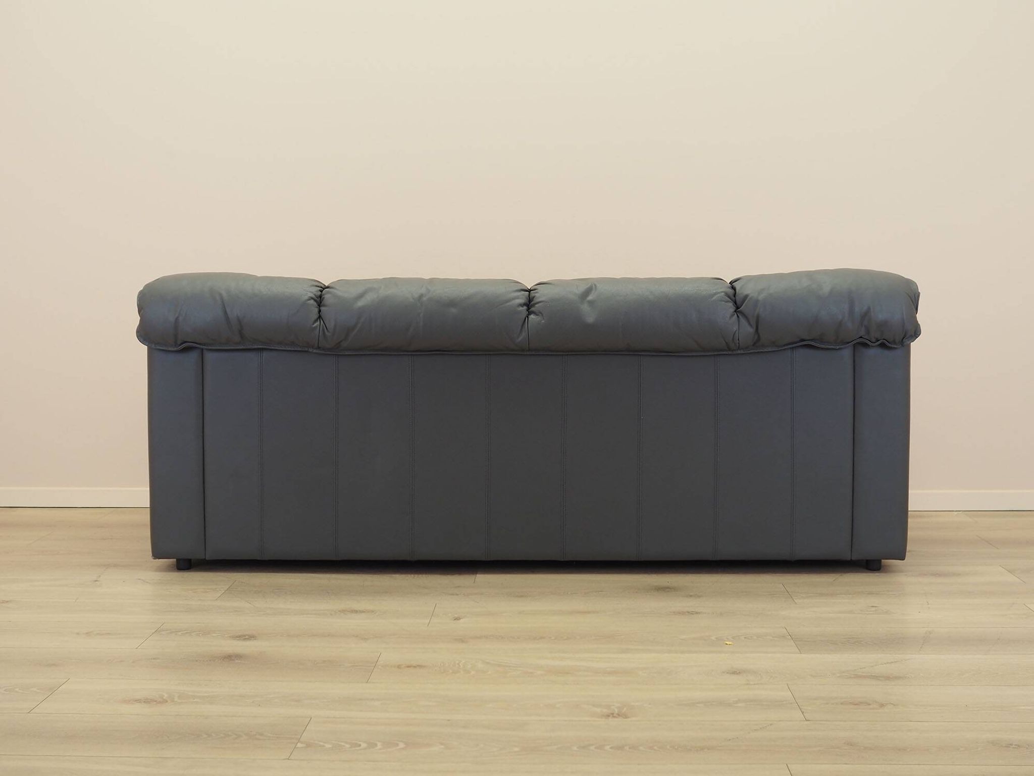 Italian leather sofa, three-seater, 1970s