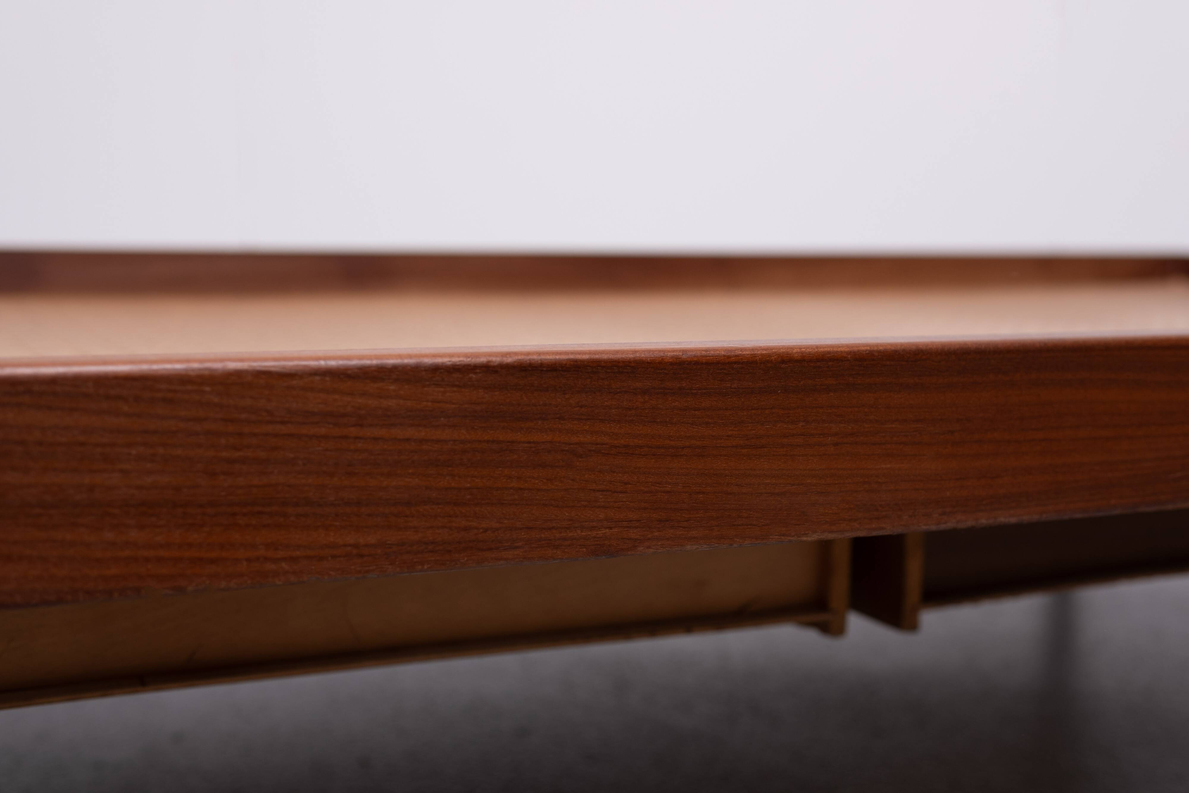 Magnifique méridienne en teck de style minimaliste, années 1950, Hollande