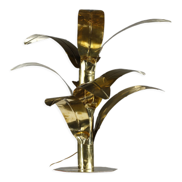 Lampe de sol table en laiton de palmier Bottega Gadda Italie, 1960