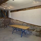 Table en fer forgé et bois massif
