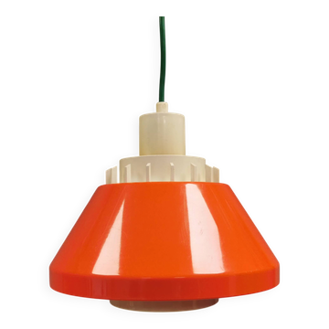 Un lampadaire orange en plastique ABS dur pressé. Danemark années 1970.
