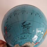 World globe sheet metal map taride cards vintage 50 60 - ø 12.5 cm