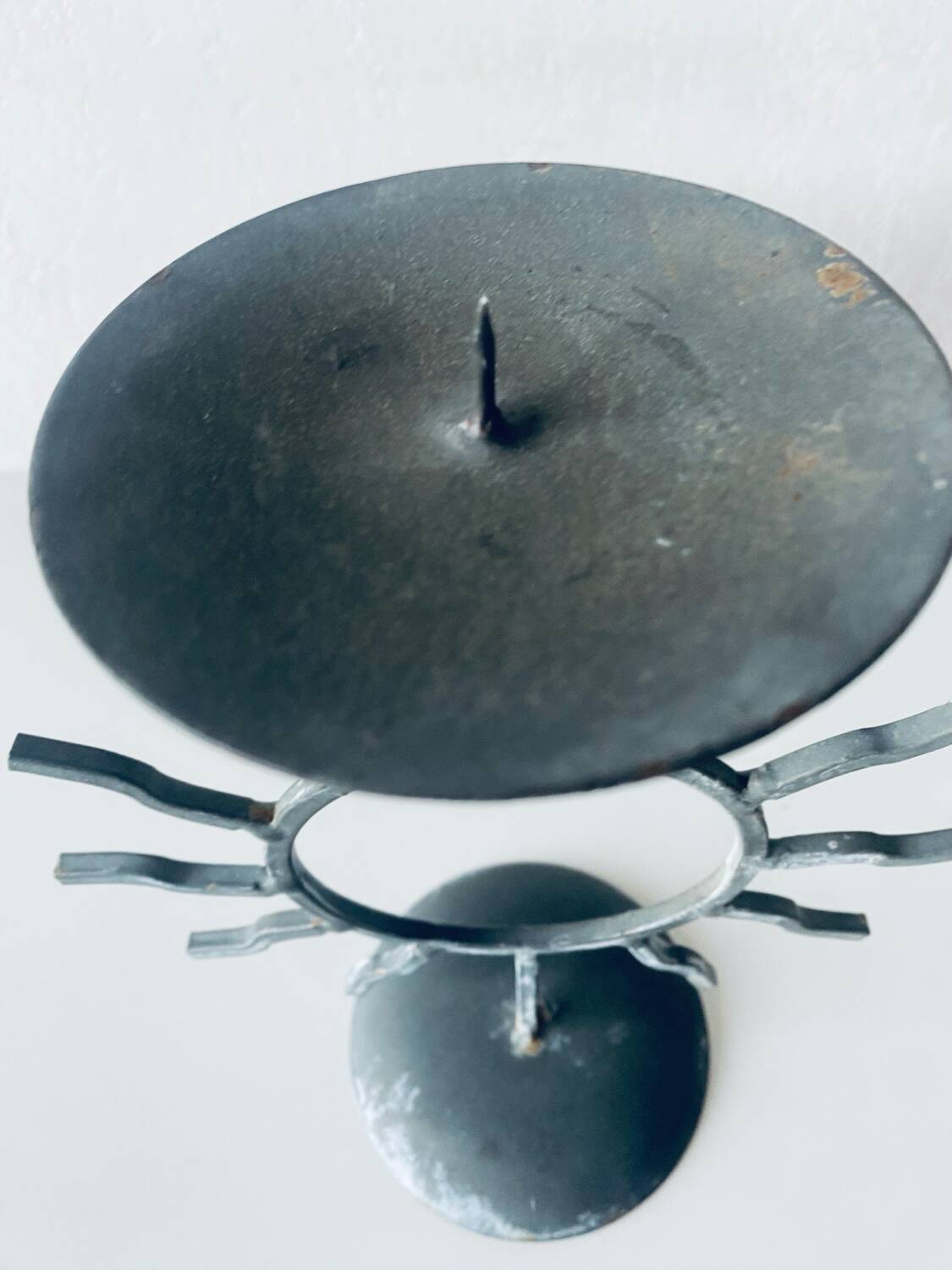 Iron sun candle holder