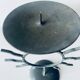 Iron sun candle holder