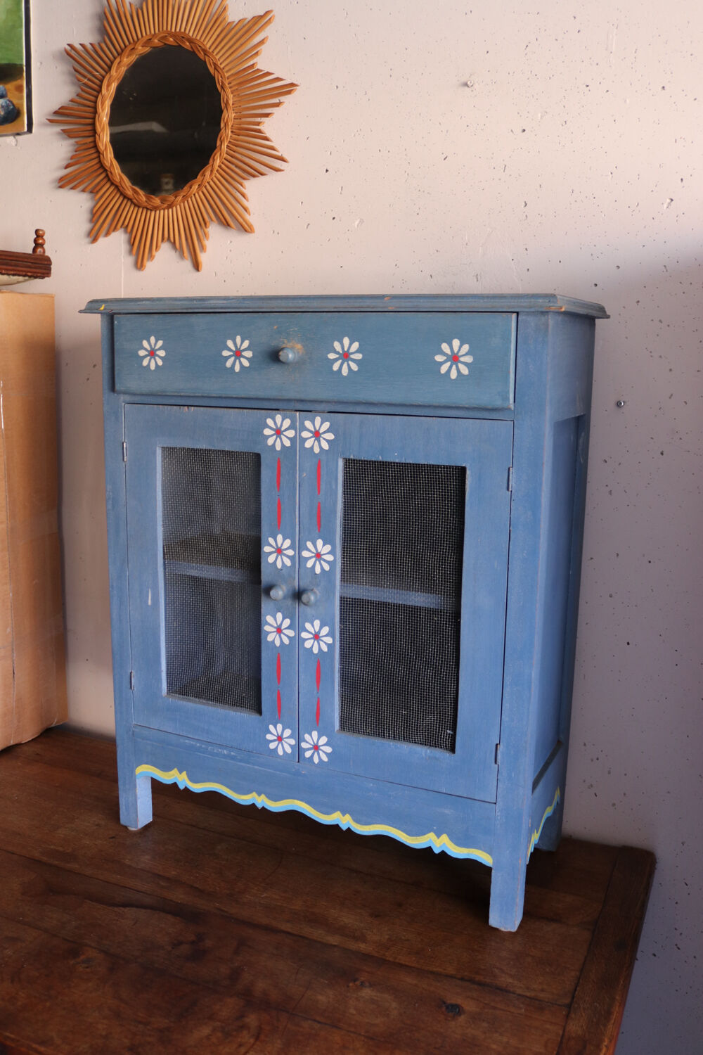 Small painted blue folk furniture – country spirit