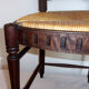 Lyre-shaped Chair bedded in natural wood with folder