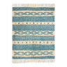 Kilim berbere ecru et bleu 200 x 153 cm