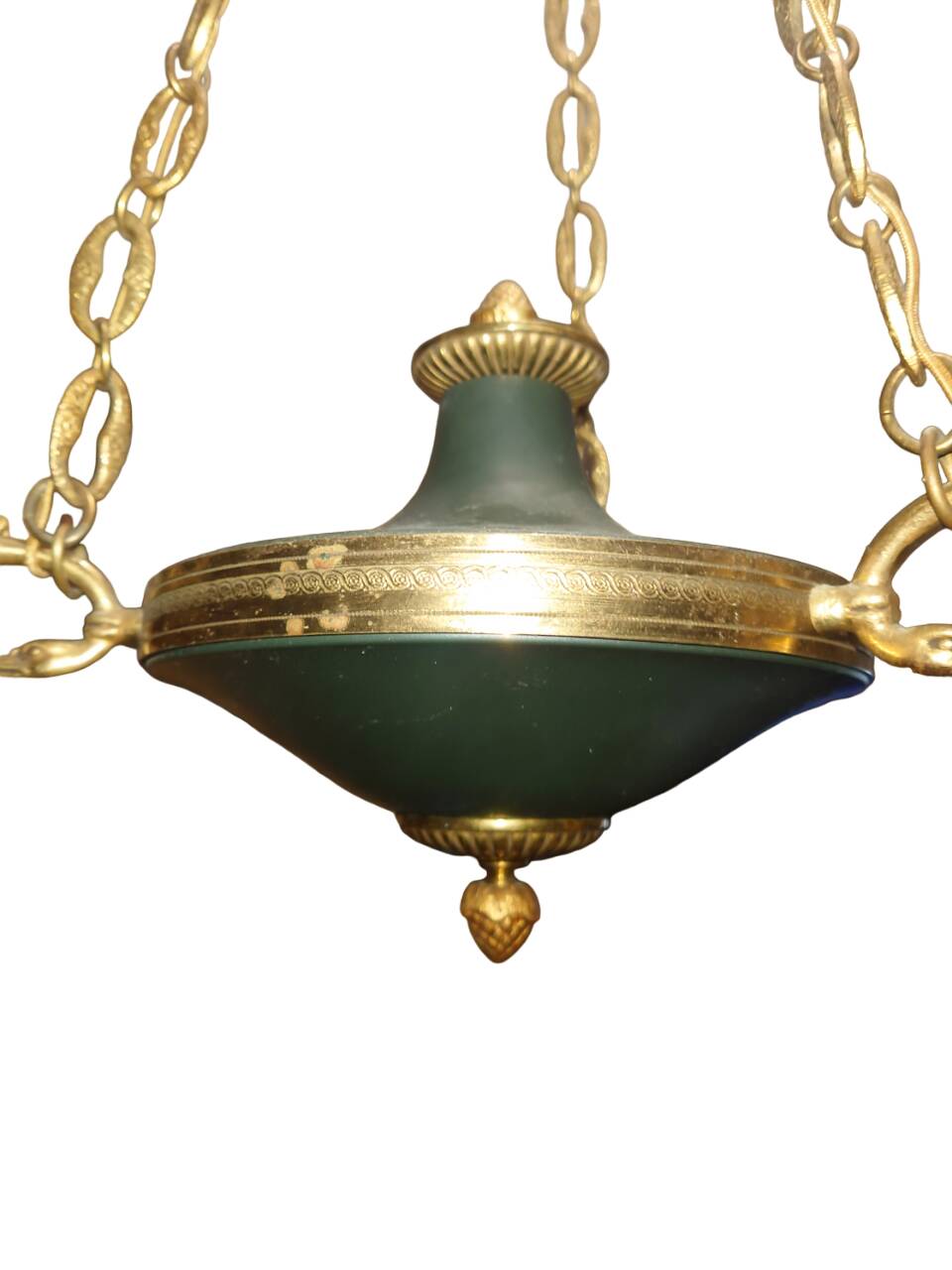 3-branched empire chandelier in bronze
