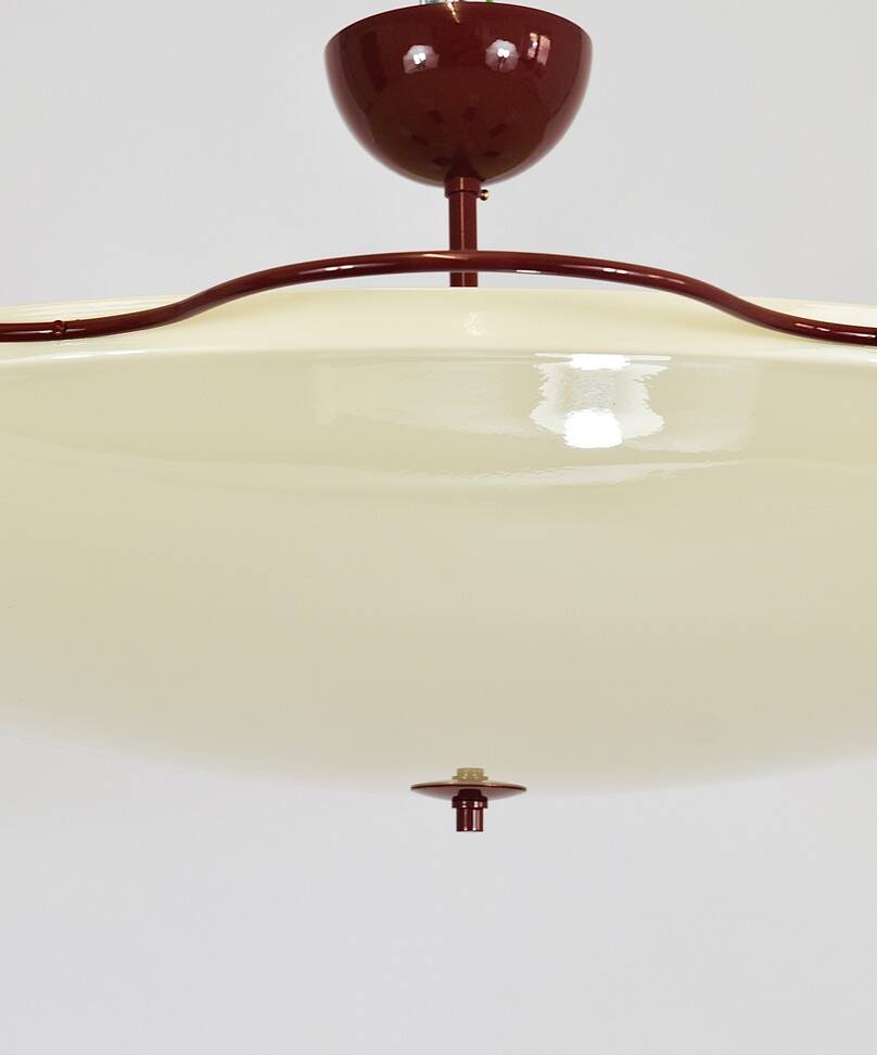 Large flush mount indirect light ceiling fixture from the Filmcasino in Vienna, 1950s.