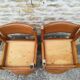 Chaises Maison Regain  en orme et cuir