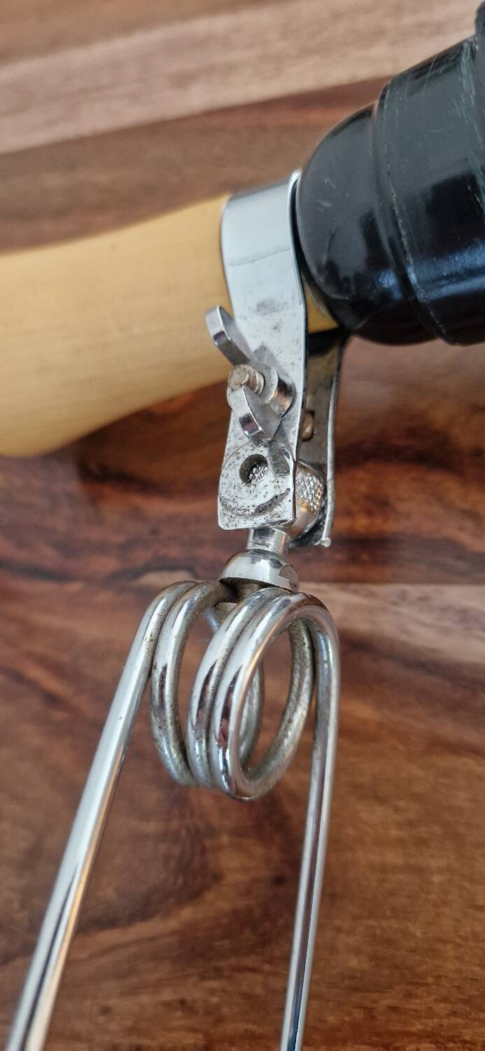 Vintage clamp lamp - Wood and metal - 70s